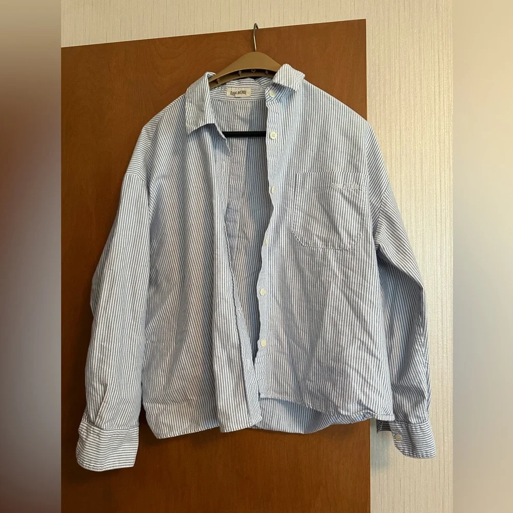 Djerf Avenue - Breezy Shirt Blue Stripe - Picture 3 of 5